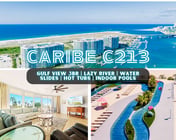 Caribe #C213" | 3BR Gulf View Condo*Unmatched Amenities*Lazy River*Outdoor Pools*Hot Tub*Boat Slip*Beach Trolley*Cabanas*On Site Restaurants