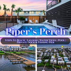 Piper's Perch" | Beach & Lagoon! | Pool | Water Views | Private Dock & Fishing Pier | 4BR Sandpiper Cottage | Dog Friendly