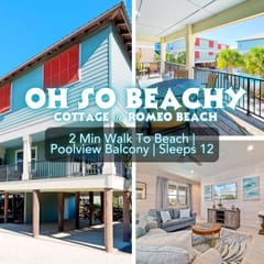 Oh So Beachy" | 2 Min Walk To Beach*Poolview Balcony*2 King Suites