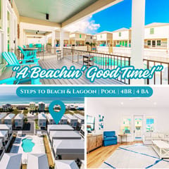 A Beachin' Good Time" | Steps To Beach*Gulf Views*Pool*Lagoon*Fishing Pier*4BR*Sleeps 12*West Side Cottages