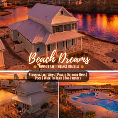 Beach Dreams" @ Summer Salt | Pool*Walk To Beach*Lakeside Views*Private Outdoor Oasis w Firepit*4BR*Sleeps 14*Dog Friendly