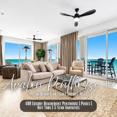 Penthouse Paradise" | Beach Club Avalon PH 1 | Luxury 4BR Penthouse | Wraparound Balcony | Pools | Hot Tubs | Gym | 5 Star Amenities | Sleeps 10