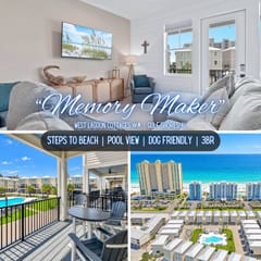 New! Steps To Beach*Poolview*Dog Friendly 3BR Home
