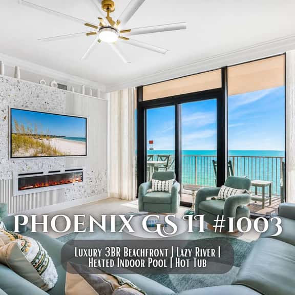 Phoenix Gulf Shores II #1003" | Luxury Beachfront 3BR | Lazy River | Waterslide | Heated Indoor Pool + Hot Tub | Gym | Sleeps 10 - Image 1