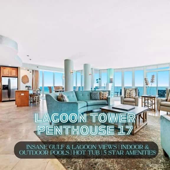 Penthouse 17 @ Lagoon Tower" | Luxury Waterfront 5BR Penthouse*Insane Views*100 Steps To Beach*Outdoor Pool*Heated Indoor Pool*Hot Tub*3700 Sq Ft*Sleeps 10 - Image 1