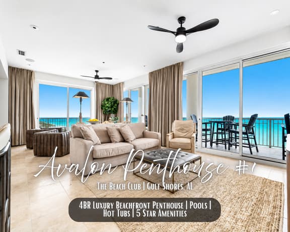 Penthouse Paradise" | Beach Club Avalon PH 1 | Luxury 4BR Penthouse | Wraparound Balcony | Pools | Hot Tubs | Gym | 5 Star Amenities | Sleeps 10 - Image 1