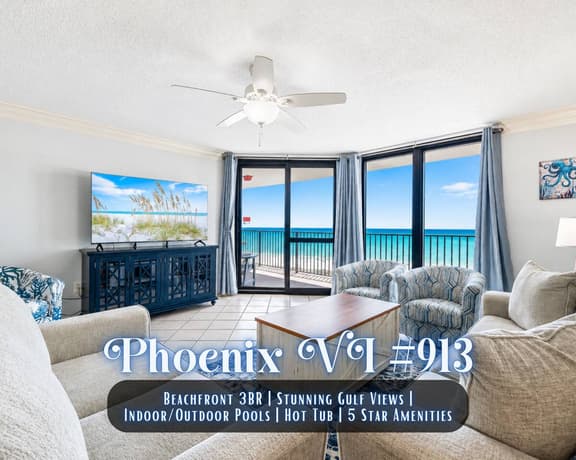 Phoenix VI #913" | Beachfront 3BR | Panoramic Gulf Views | Indoor & Outdoor Pool | Hot Tub | Gym | Sleeps 10 - Image 1